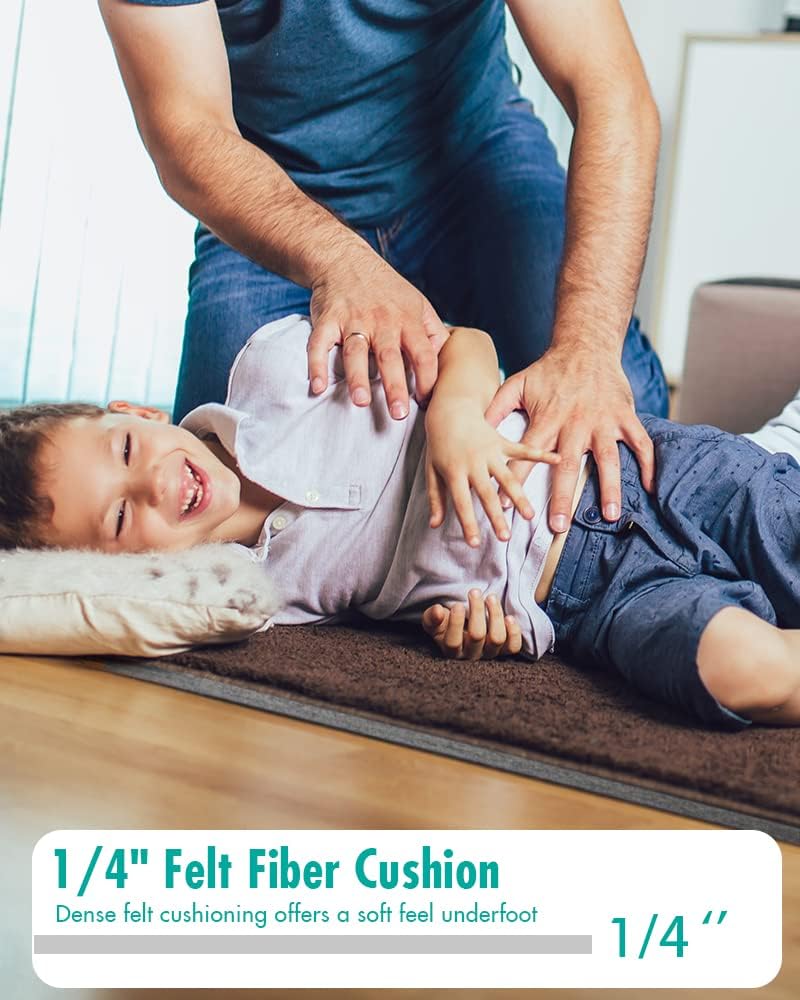 Non Slip Rug Pad Gripper - 2.6x10 Feet 1/4” Extra Thick Felt Under Rug for Area Rugs and Hardwood Floors,Super Cushioned Non Skid Carpet Padding