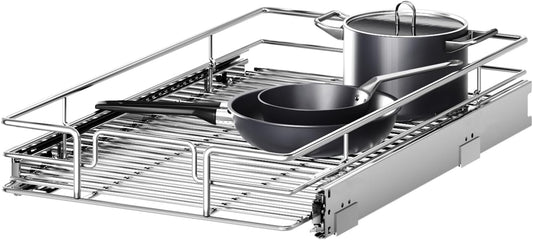 Pull Out Cabinet Organizer 11½" W x 21½" D, Heavy Duty Cabinet Pull Out Shelves, Slide Out Drawers Organization for Kitchen Cabinets Bathroom