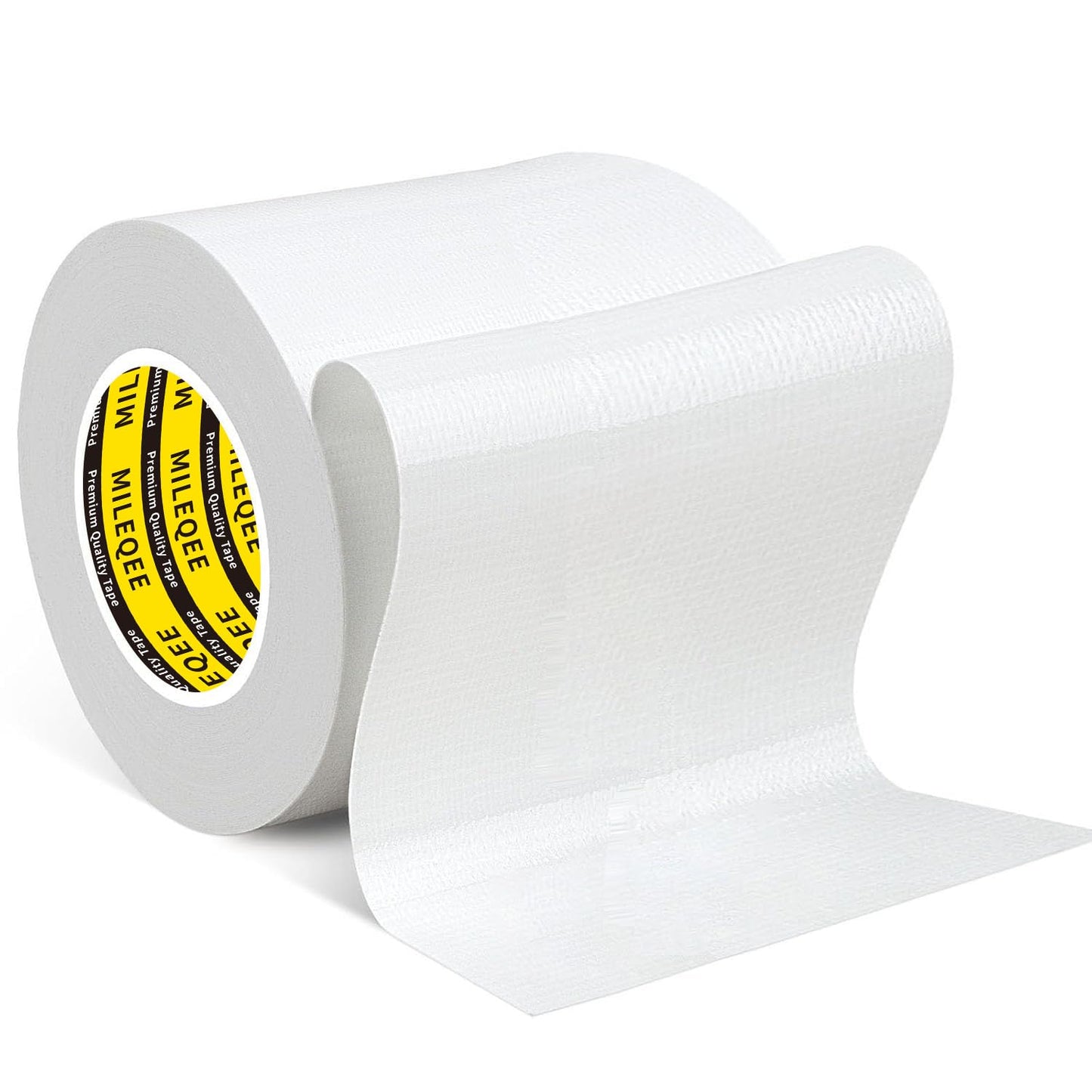 Duct Tape Heavy Duty Single Sided, Strong Adhesive High Strength, Waterproof Mesh Tape for Indoor and Outdoor Repairing Sealing Bonding, Easy Use Hand Tearable, 3.15 Inch x 33 Feet, White