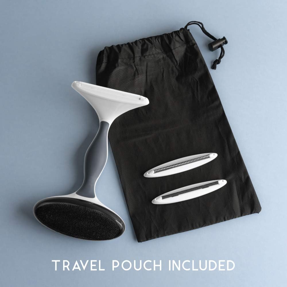 GLEENER Battery-Free Fabric Shaver & Lint Brush | Ultimate Fuzz Remover Sweater Comb | Lint Remover and Depiller for Clothing & Furniture (Navy)