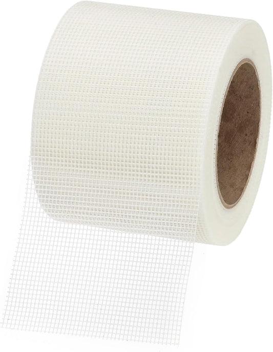 PATIKIL Drywall Repair Mesh Tape, 4 inch x 82 ft Fiberglass Repair Patch Self-Adhesive Dry Wall Joint Tape 12 Mesh Wall Hole Crack and Seam Patch, White