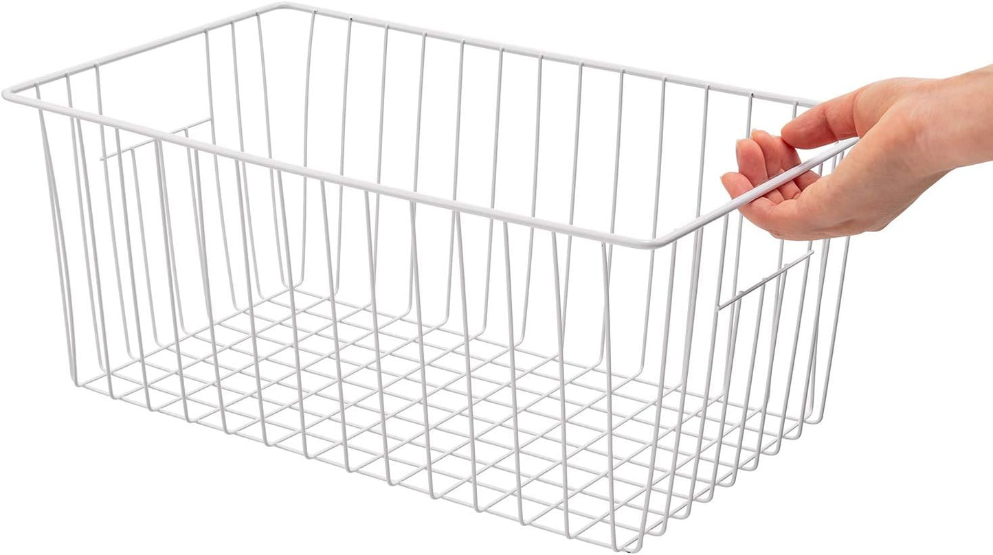 16inch Upright Freezer Organizer Baskets for 13-14,16-21 cu.ft Standup Freezer, Settle freezer chaos and reduce food waste effectively, Durable, Fully Use Space, Improve Air Circulate,Pack 4