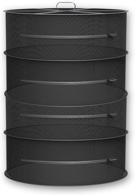 AC Infinity Herb Drying Rack, 4-Layer Hanging Mesh Net for Plants, Seeds, and Buds, 24" Diameter Fit in Grow Tents Closets Hydroponics