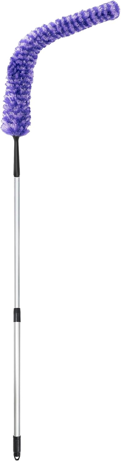 Fuller Brush Furry Wand Duster - 30" Netted Fiber Cleaner - Bendable Hand Sweeper Cleans Dust Dirt Lint & Cobwebs on Window Blinds Shelves Counters & More