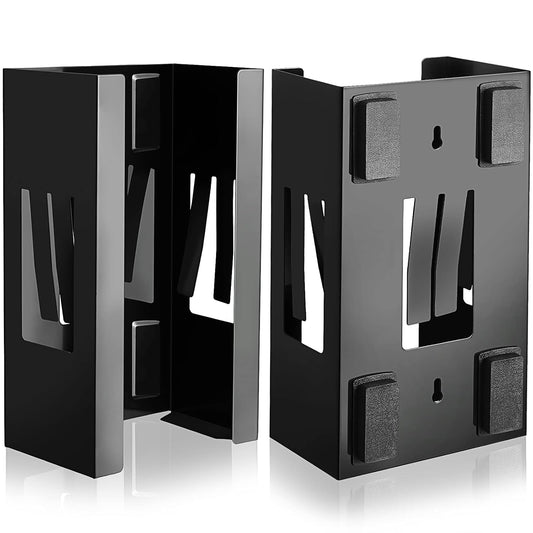 Lounsweer 2 Pcs Magnetic Glove Dispenser Holders Wall Mount Boxes of Gloves Commercial Quality Towels Wipes Paper Tissue Box Holder Kitchen Fridge Office Workshops Garage Tool Hospital(Black)