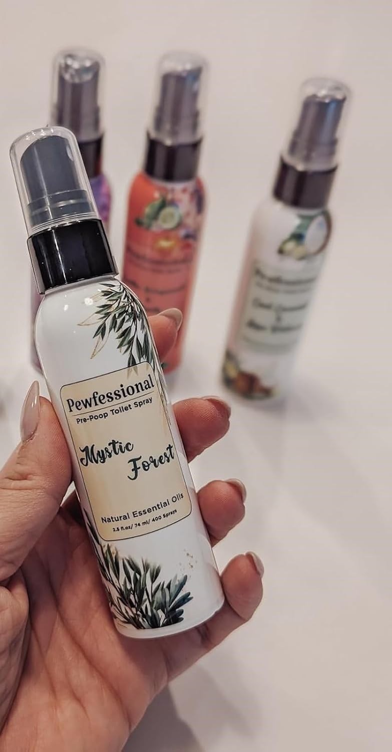 Poop spray for toilet, pre poo toilet spray bathroom odor eliminator and air freshener, 2.5 Ounce, 5 pack Travel Size