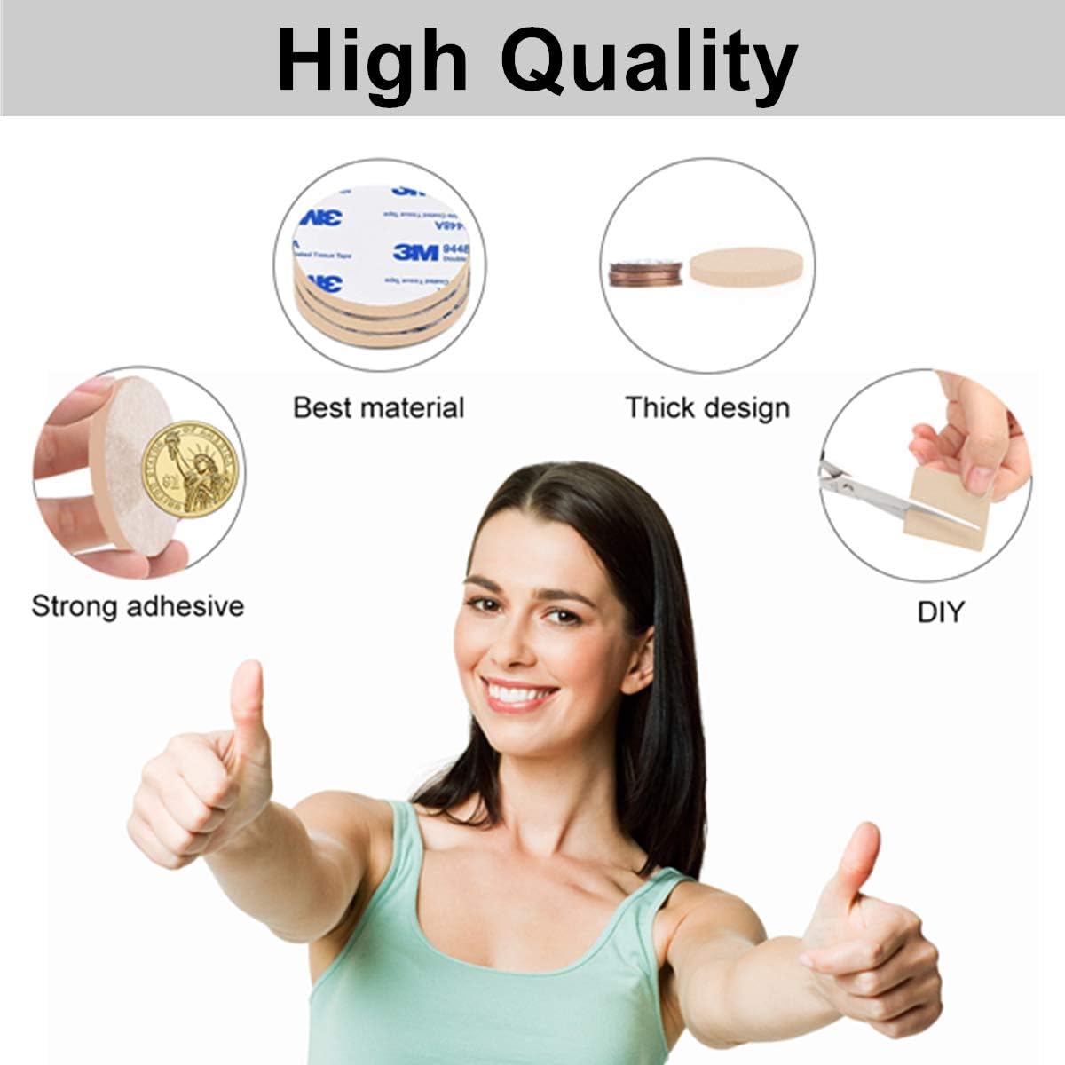 Felt Furniture Pads-136 Pieces Felt Pads for Furniture Beige 5mm Thick, Floor Savers for Furniture Anti Scratch, Best Floor Protectors with Case for Hardwood Floors