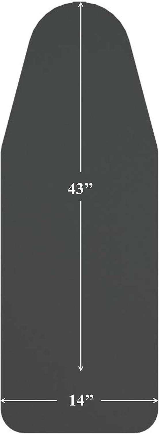 Mabel Home Ironing Board Padded Cover, 100% Cotton (6 Different Size & Pattern) (43" x 14" / Deluxe)