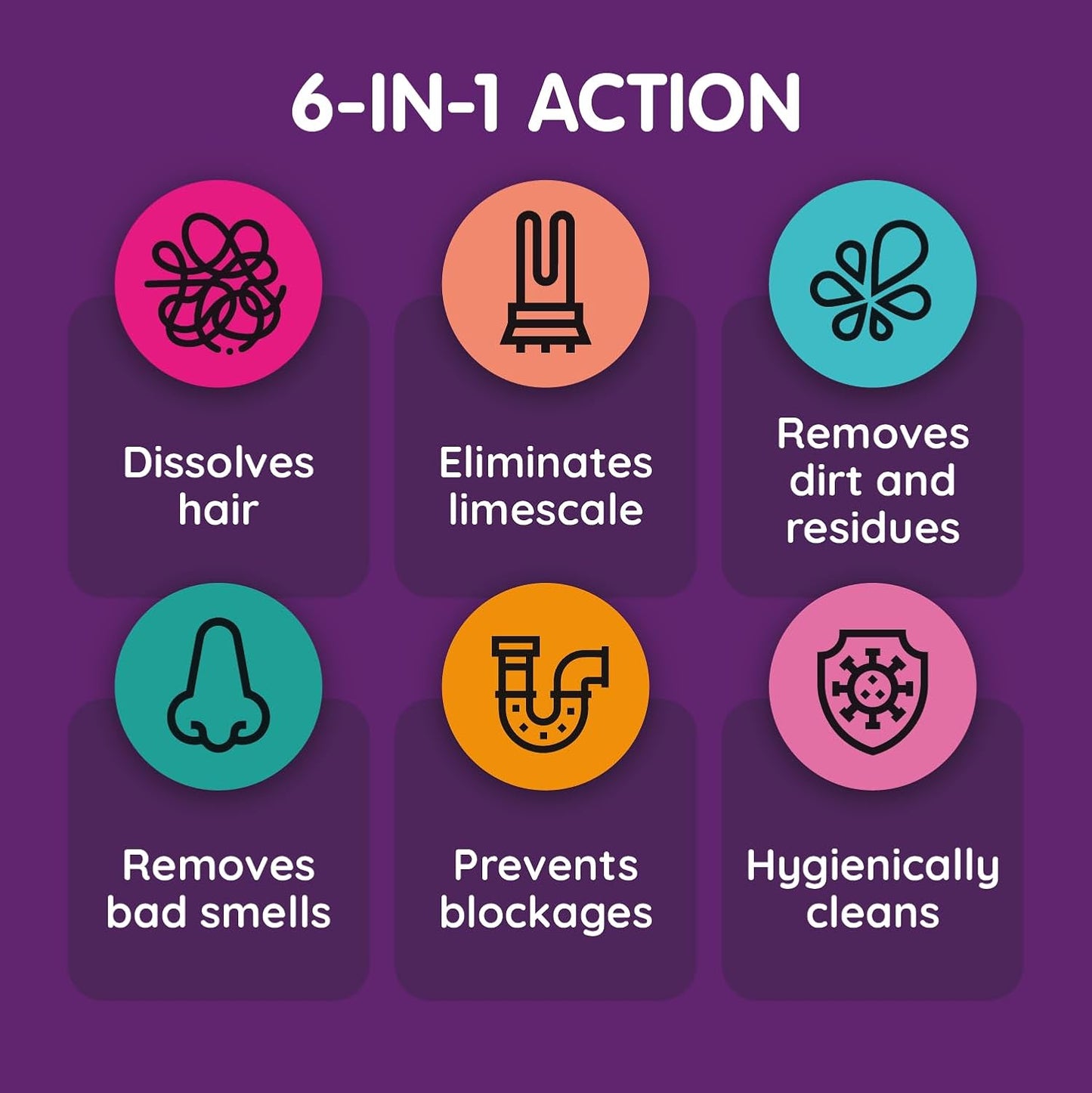 Vamoosh 6-in-1 Washing Machine Cleaner | Patented Pet Hair Dissolving Technology | Made in the UK | No Harmful Chemicals | Removes Limescale | Descales | Lemon Fresh Scent | 150g (Pack of 2)