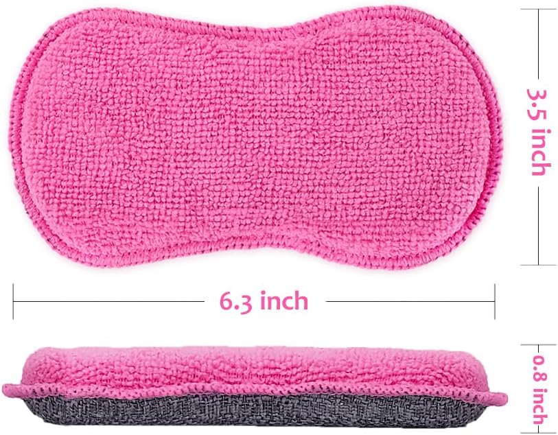 UPSTAR Dish Sponges Kitchen, Microfiber Cleaning Scrubber for Dishwashing, Sink, Basin and Multi-Pupose, Non-Scratch Pack of 6