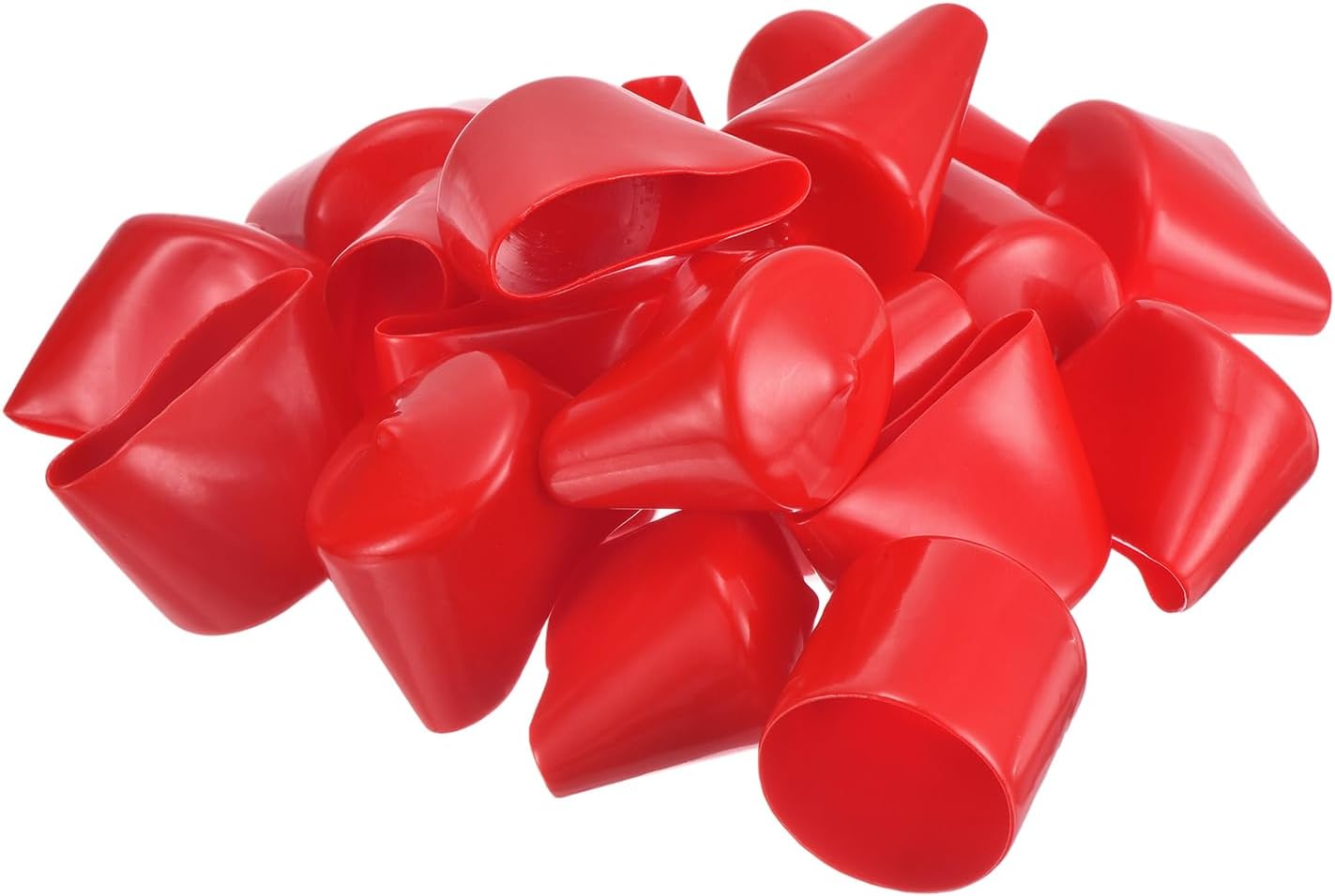 uxcell 20pcs Rubber End Caps 40mm ID Vinyl Round Tube Bolt Cap Cover Thread Protectors Red