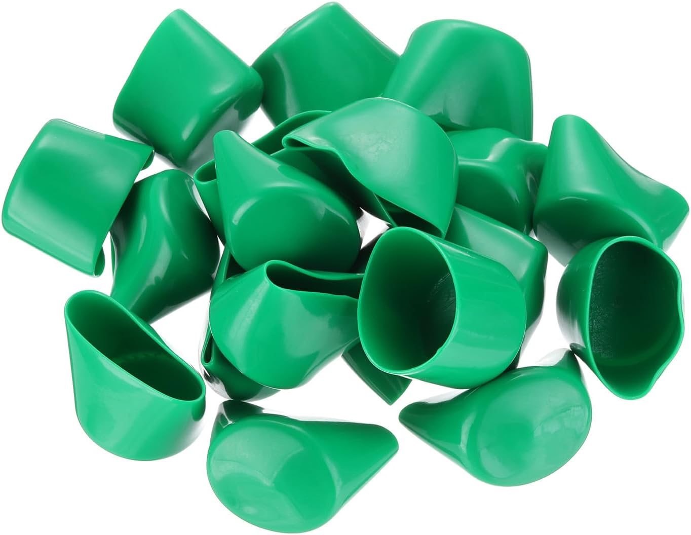 uxcell 20pcs Rubber End Caps 48mm(1 7/8") ID Vinyl PVC Round Tube Bolt Cap Cover Screw Thread Protectors Dark Green