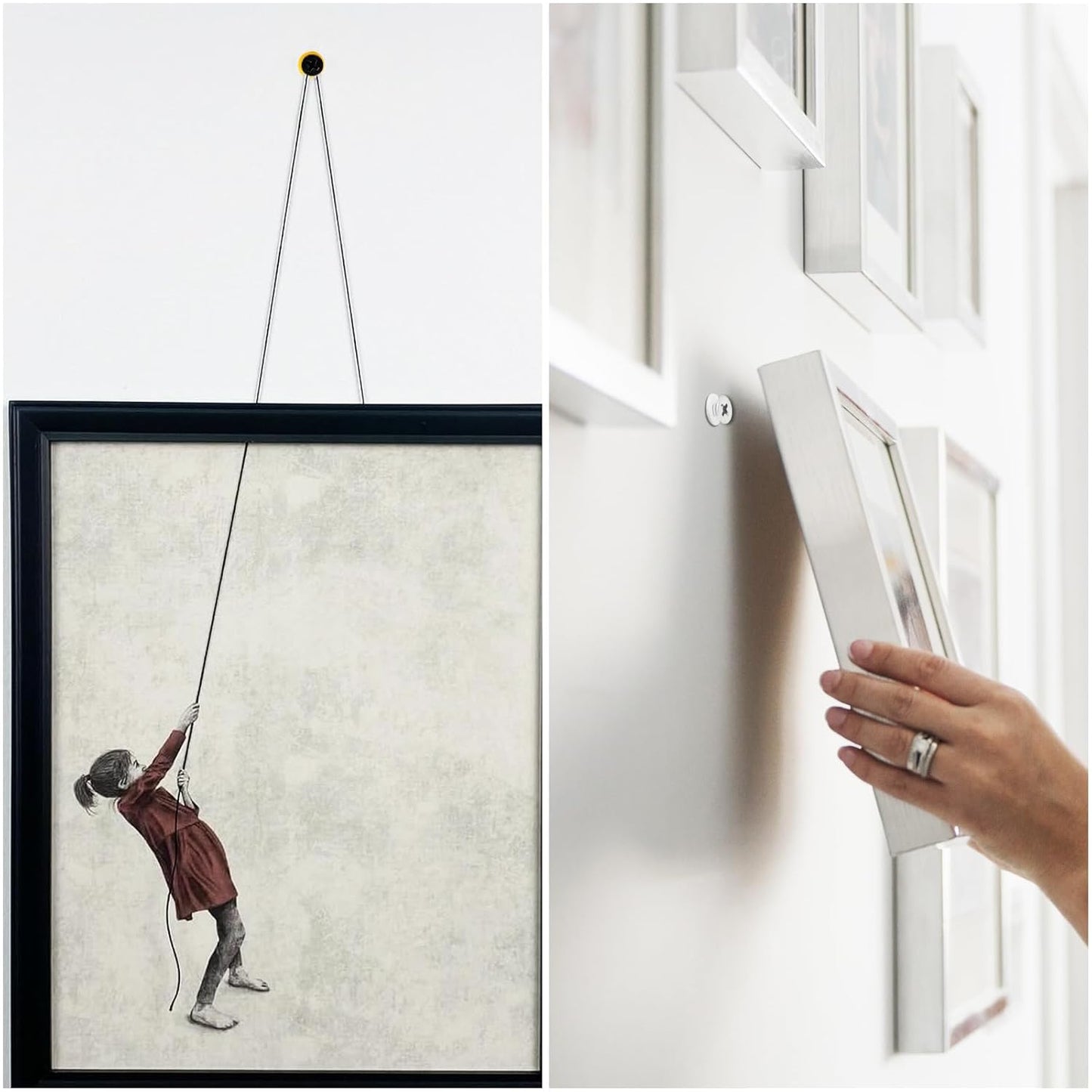 KURUI Wall Anchors Kit for Hanging Wall Art Decor, 270Pcs Picture Hangers Assortment Kit for Drywall Concrete Brick, 135 Screws and 135 Drywall Anchors,Replace Picture Hanging Nails for Frame Tapestry