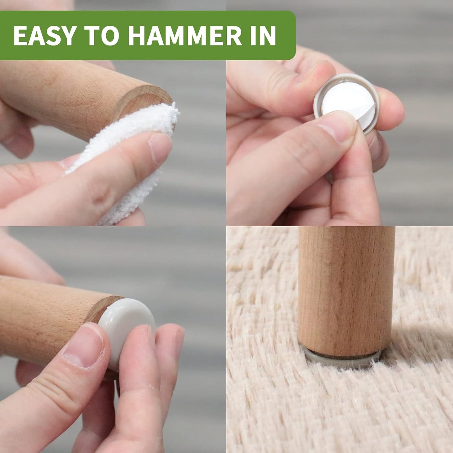 Furniture Sliders for Carpet 48 PCS - 1 inch Furniture Moving Slider Chair Legs Floors Protectors Appliance Slider for Kitchen Appliances