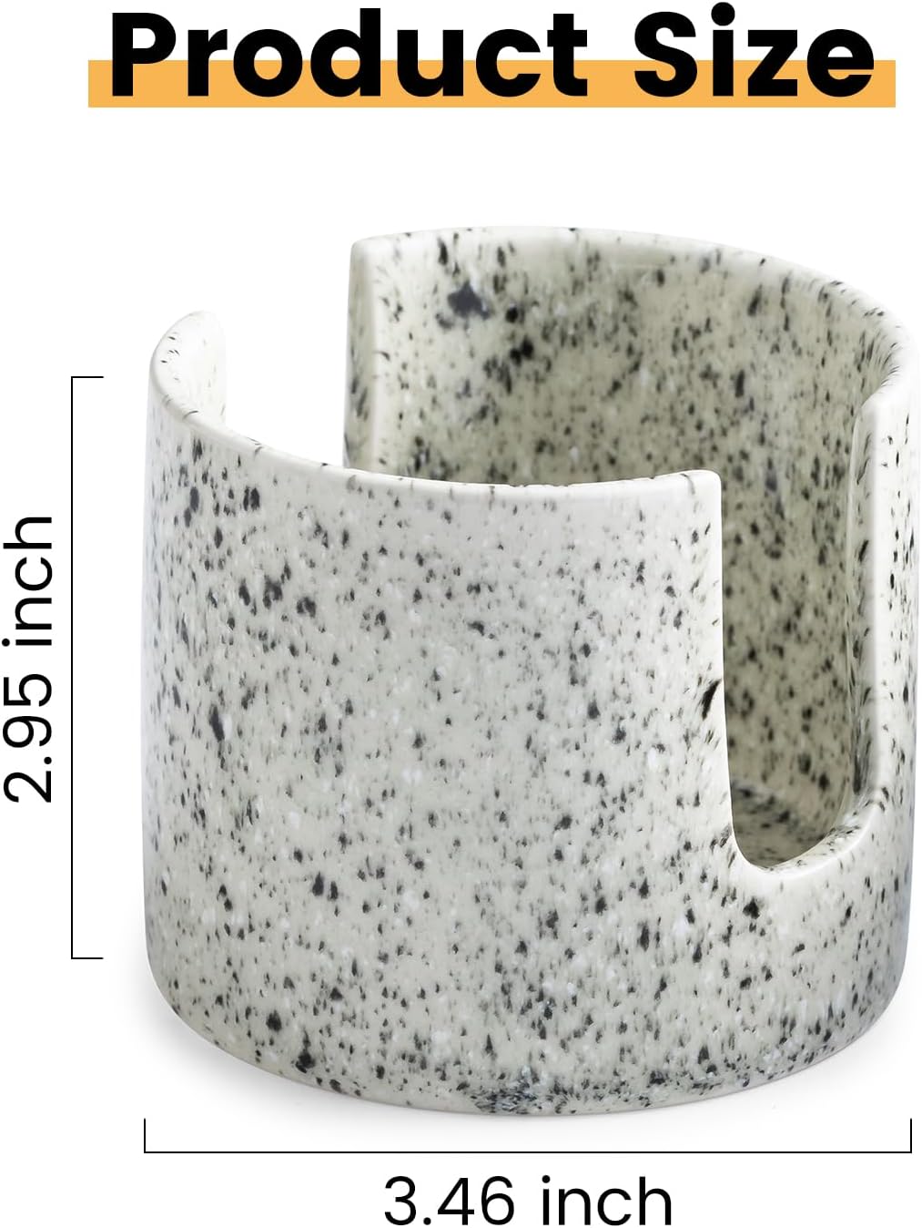 Kitchen Sink Sponge Holder, Dish Sponge Rack Ceramic Brush Holder Farmhouse Kitchen Dish Rack for Brush, Scrubbers, Bathroom, Sink, Speckled Glaze