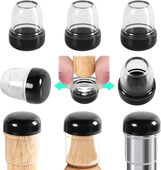 Ezprotekt 24 Pcs Extra Small Clear Chair Leg Sliders for Carpet, Round Teflon Furniture Pads for Rug Glides Easily Without Scratches - for Table, Couch, Patio Chair Legs (S Fit: 0.55" to 0.75")