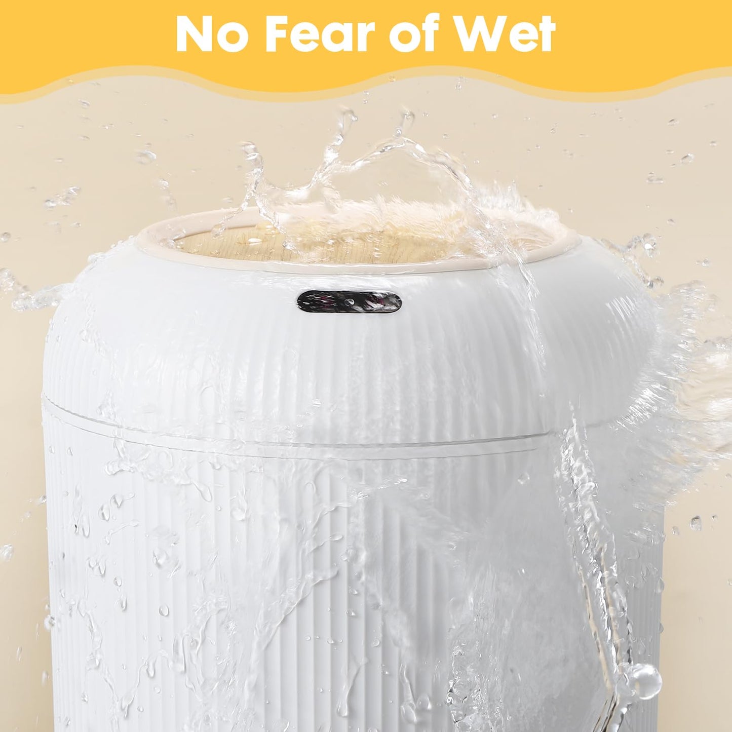 Automatic Motion Sensor Bathroom Trash Can with Lid, 3 Gallon / 11L Touchless Trash Garbage Bin with Removable Legs for Kitchen, Bedroom, Office, Small Trash Cans Trashcan Wastebasket-White