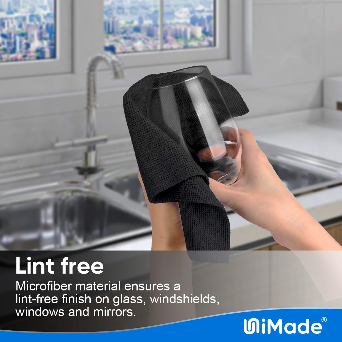 Microfiber Cleaning Cloth, 50 Pack Microfiber Towels for Cars Reusable Shop Rags Bulk Lint Free Cleaning Towels for Car Kitchen Automotive Bar Mechanic Restaurant Garage, 11.5"x 11.5", Black