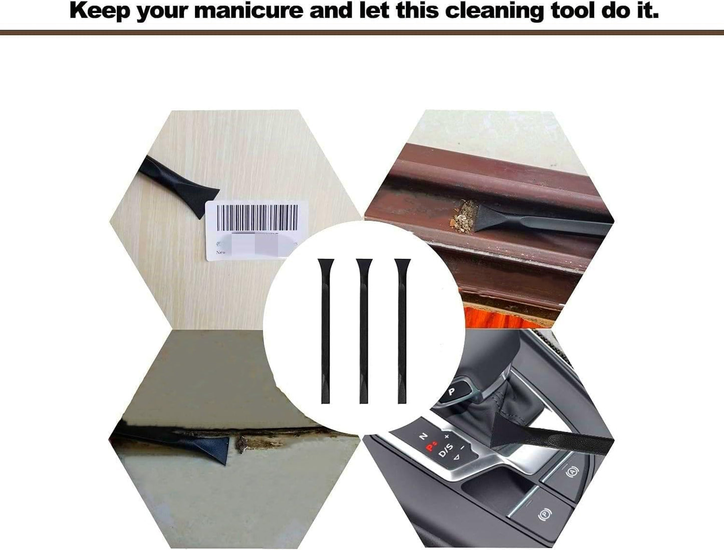 Tpyx Scraper Small Plastic Scraper Tool, Multi-Purpose Scraper Non-Scratch Cleaning Tool, Used in Narrow Spaces and Gaps, Perfect for Removing Oil Stains, Labels, Food, Dirt, Paint, Etc. (6pcs)