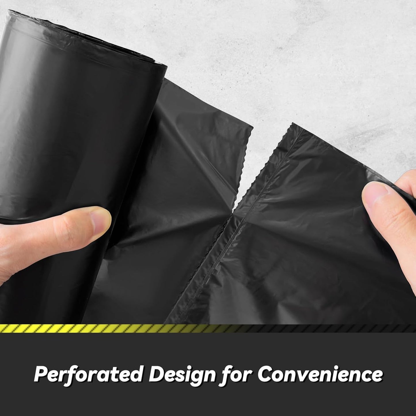 150 Count 55-60 Gallon Trash Bags, Sturdy & Tear-Resistant Commercial Can Liners 55 Gallon, Large Garbage Bags, Large Black Trash Bags for Commercial, Lawn and Leaf Bags