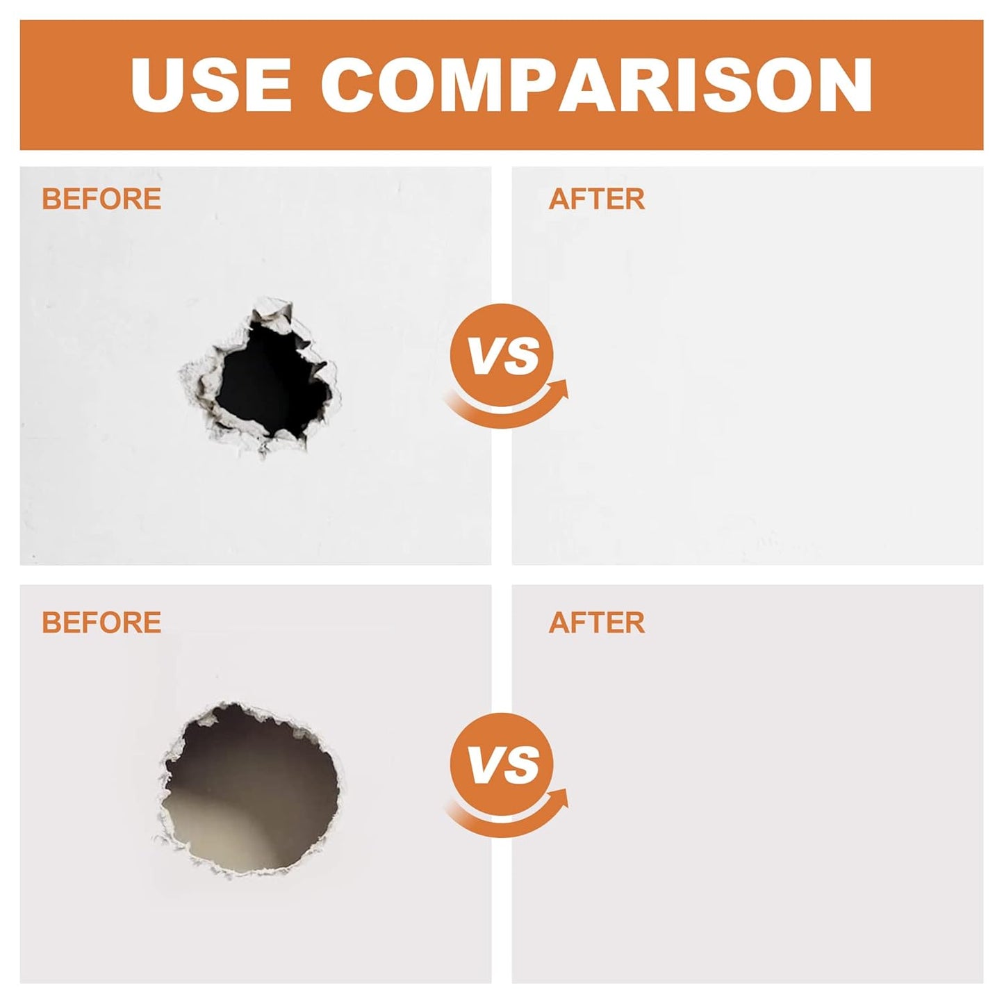 Drywall Repair Kit,Drywall Patch Repair Kit,2/4/6/8inch Self Adhesive Repair Patch,Quick Repair Drywall Large Holes