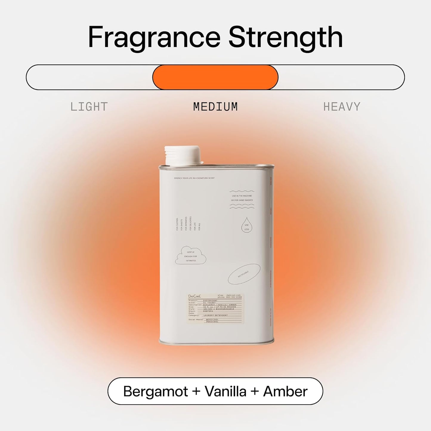 DedCool Liquid Laundry Dedtergent | 01 Taunt | Luxurious Long-Lasting Signature Scent Detergent | Effective Stain Removal | Infused with Natural Essential Oils | Non-Toxic | 60 Washes | 32 fl oz