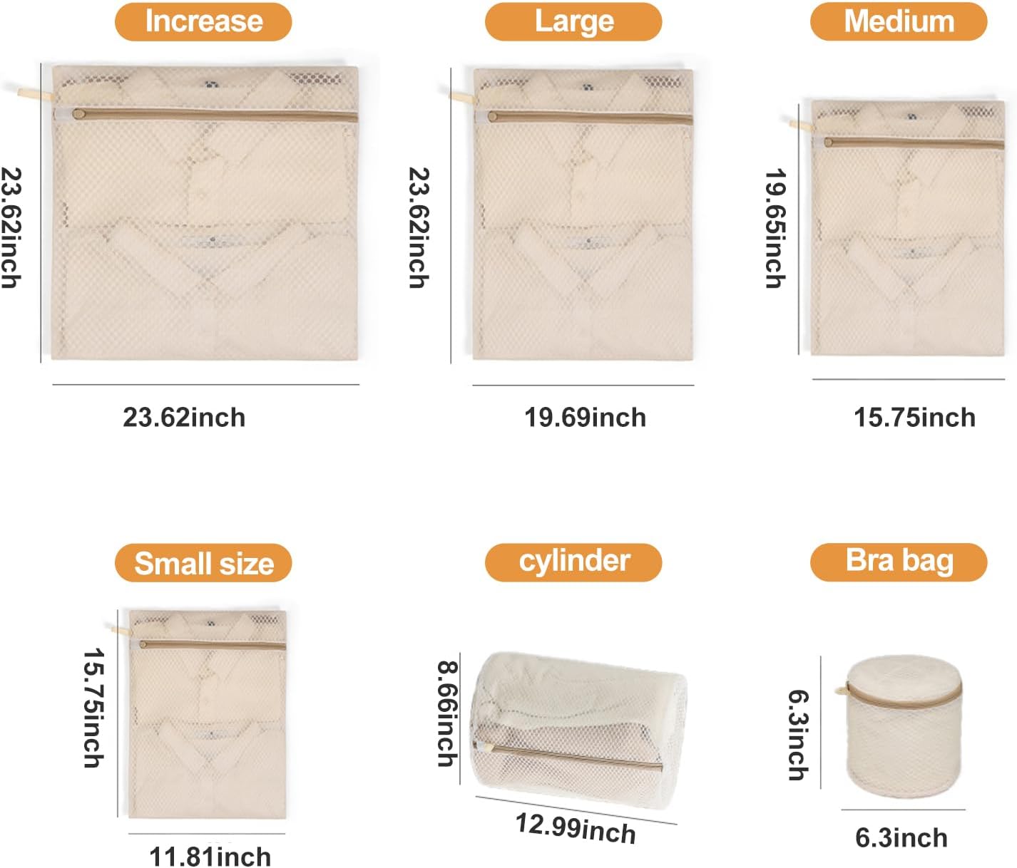 6PCS Laundry Bag For Washing Machines, Specialized For Washing Underwear And Bras, Anti Deformation Washing Bag, Laundry Filter Mesh Bag