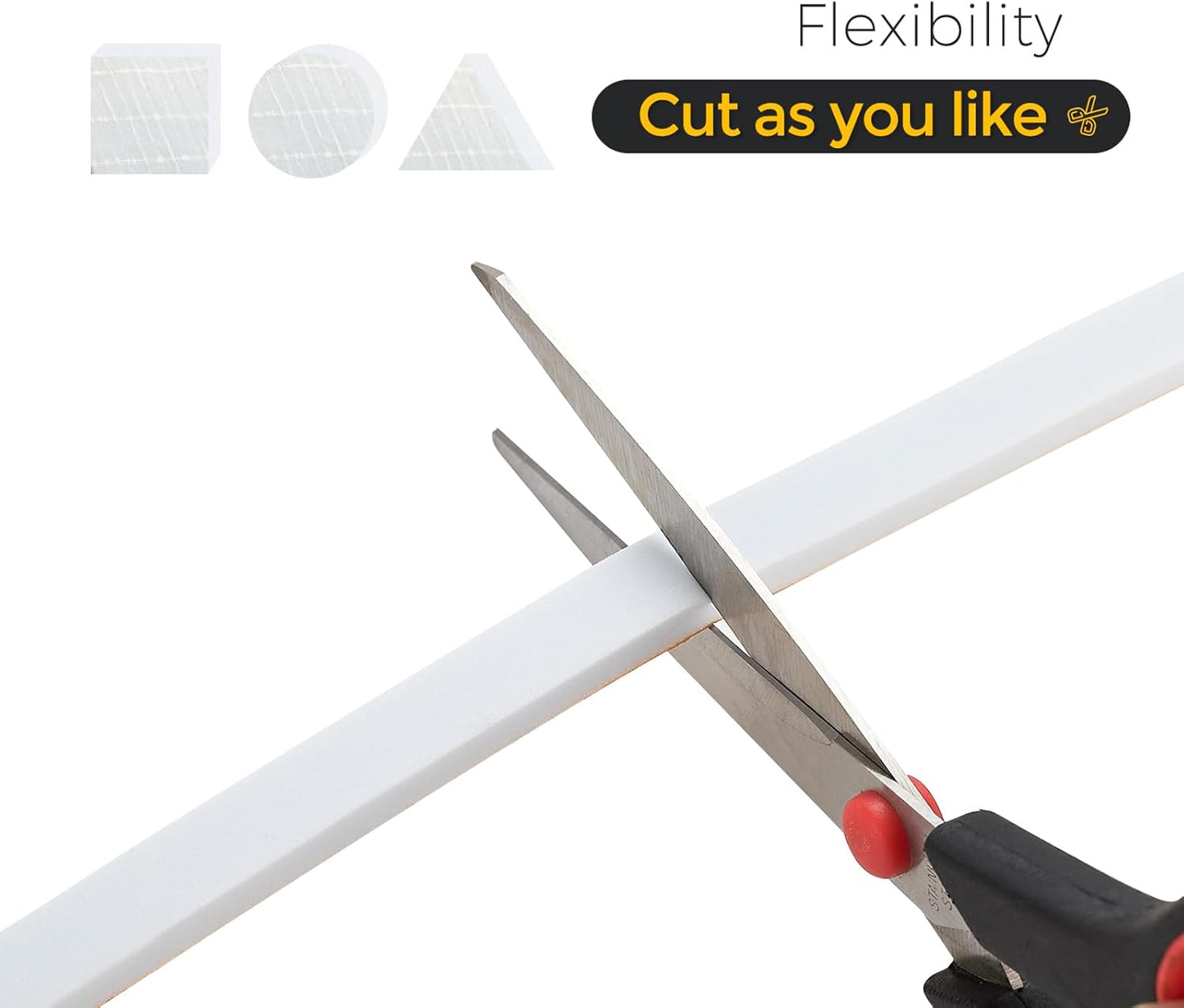 13 Feet Weather Stripping Door Seal, 1" Wide X 3/4" Thick Door Seal Strip High Density Foam Tape Adhesive Strip for Door Soundproofing,Window Insulation (1" x 3/4" x 13FT,White)