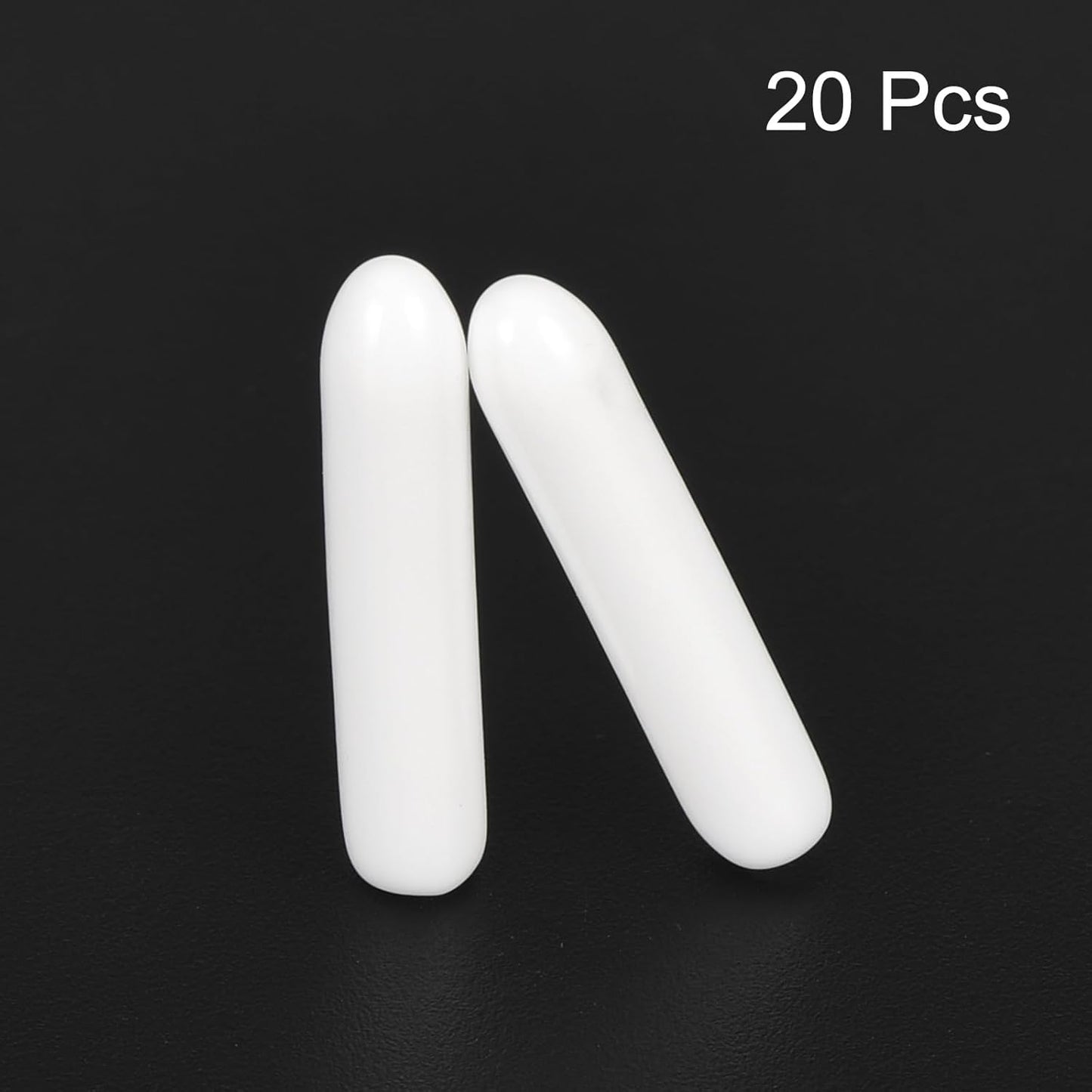 uxcell 20pcs Rubber End Caps 2mm ID Vinyl Round End Cap Cover Screw Thread Protectors White