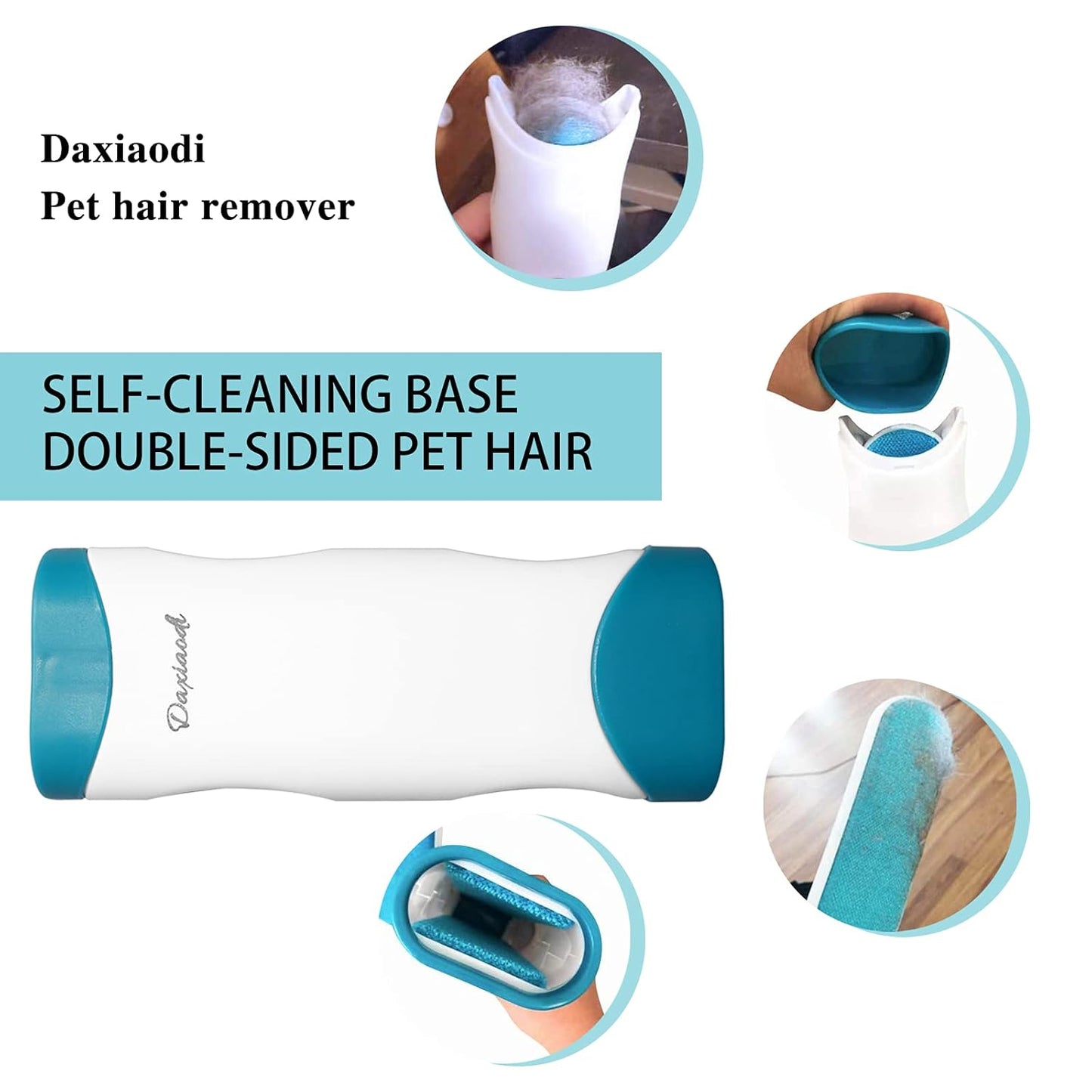 2 Pack Furniture Lint Remover Brushes, Double Sided Self Cleaning Loose Hair Catcher for Pet, Hair Cleaner for Clothes, Sofa, Carpet