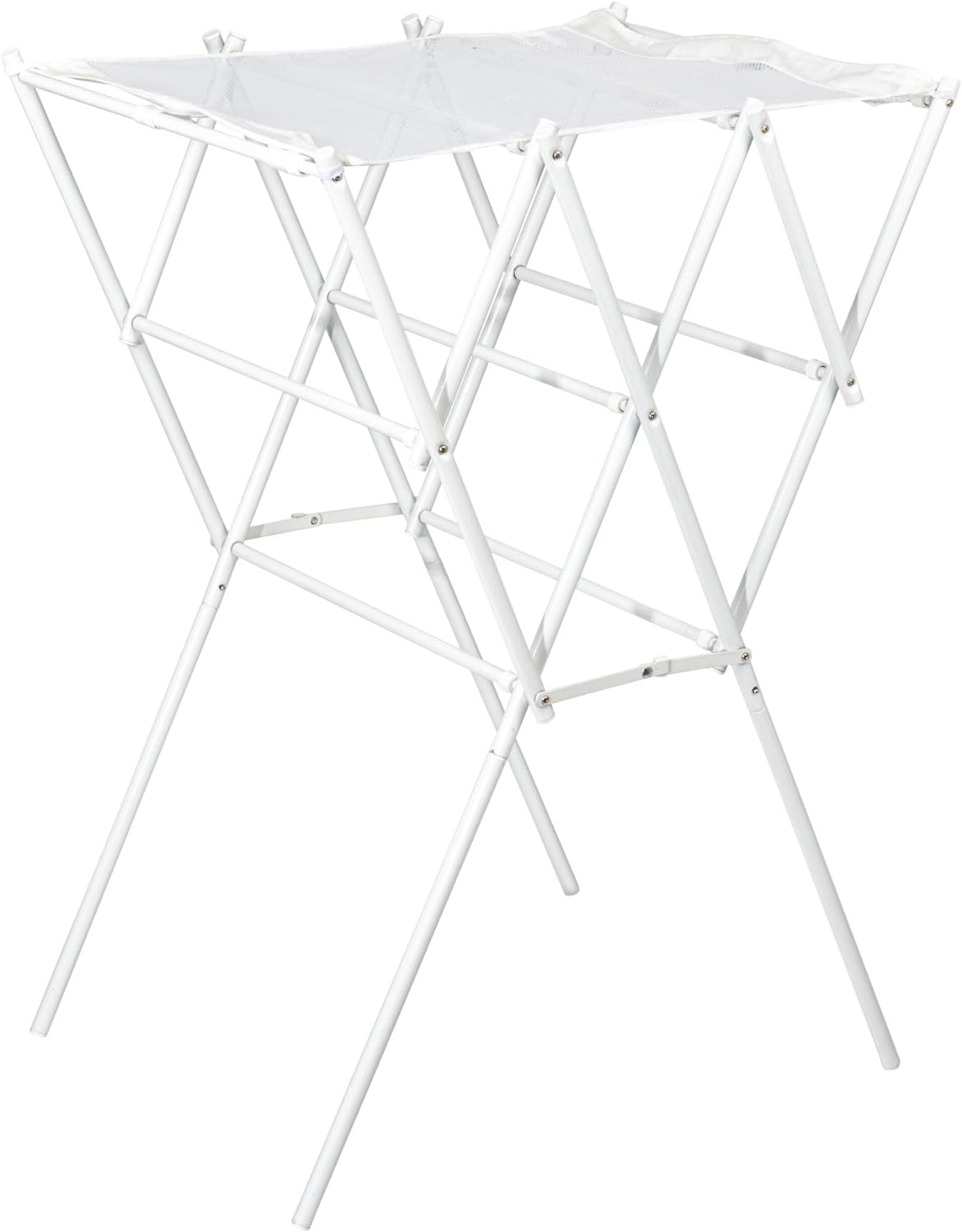 Household Essentials Clothes Drying Rack, Foldable, Expandable and Collapsible Laundry Drying Rack, White