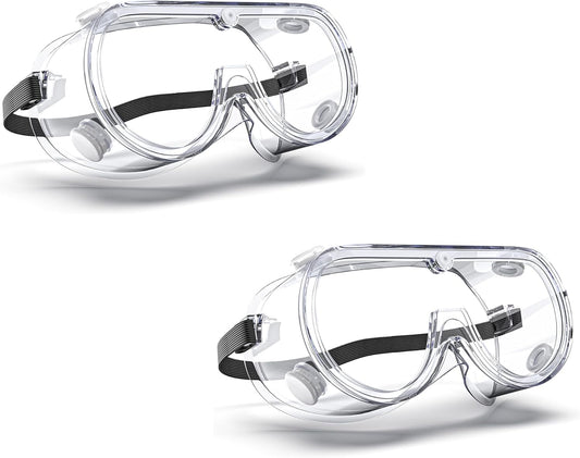 Anti-Fog Indirectly Vented Lab Safety Goggles Over Glasses