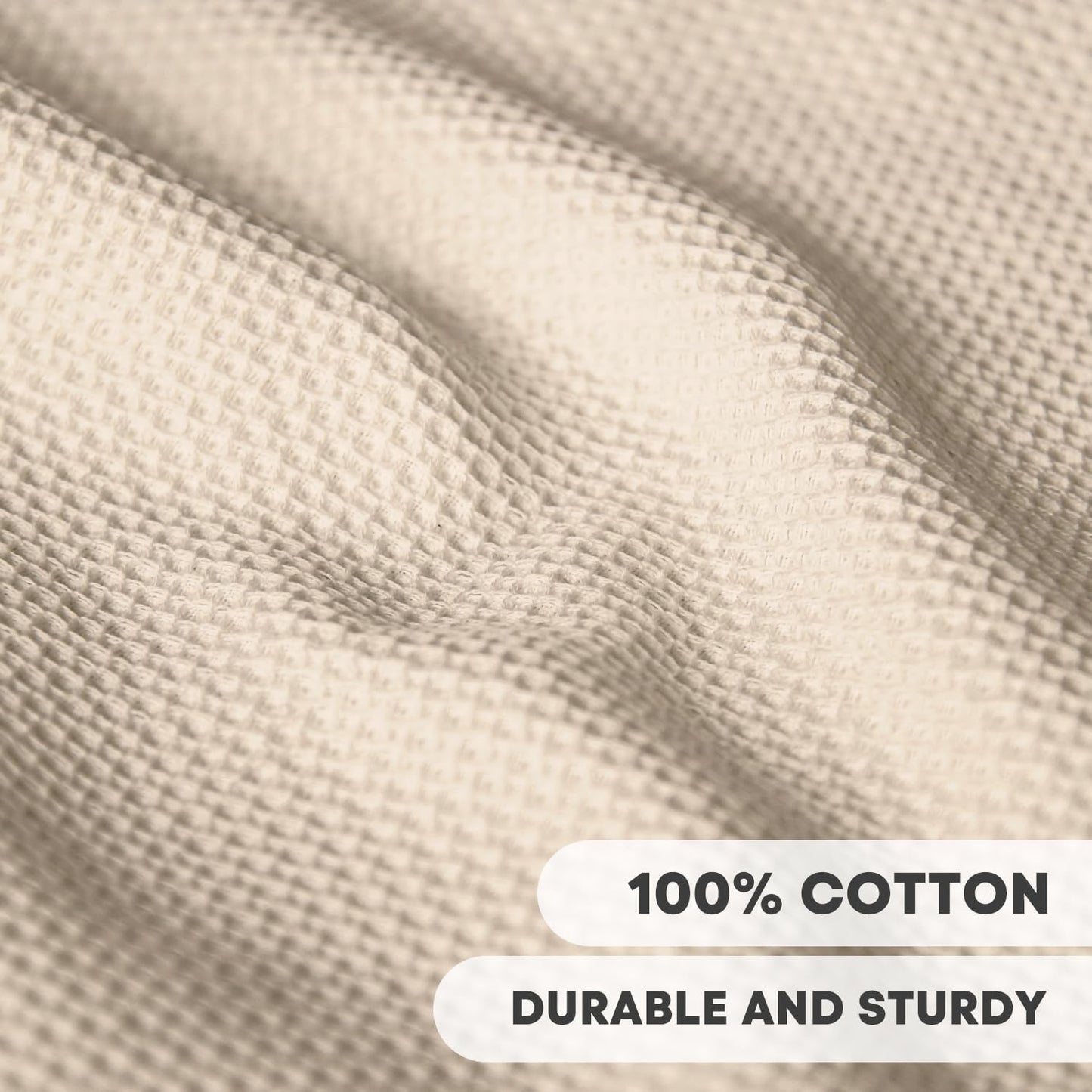 Artoid Mode 100% Cotton Beige Waffle Weave Kitchen Dish Cloths, 13x28 Inch Ultra Soft Absorbent Quick Drying Kitchen Dish Towels Set of 4