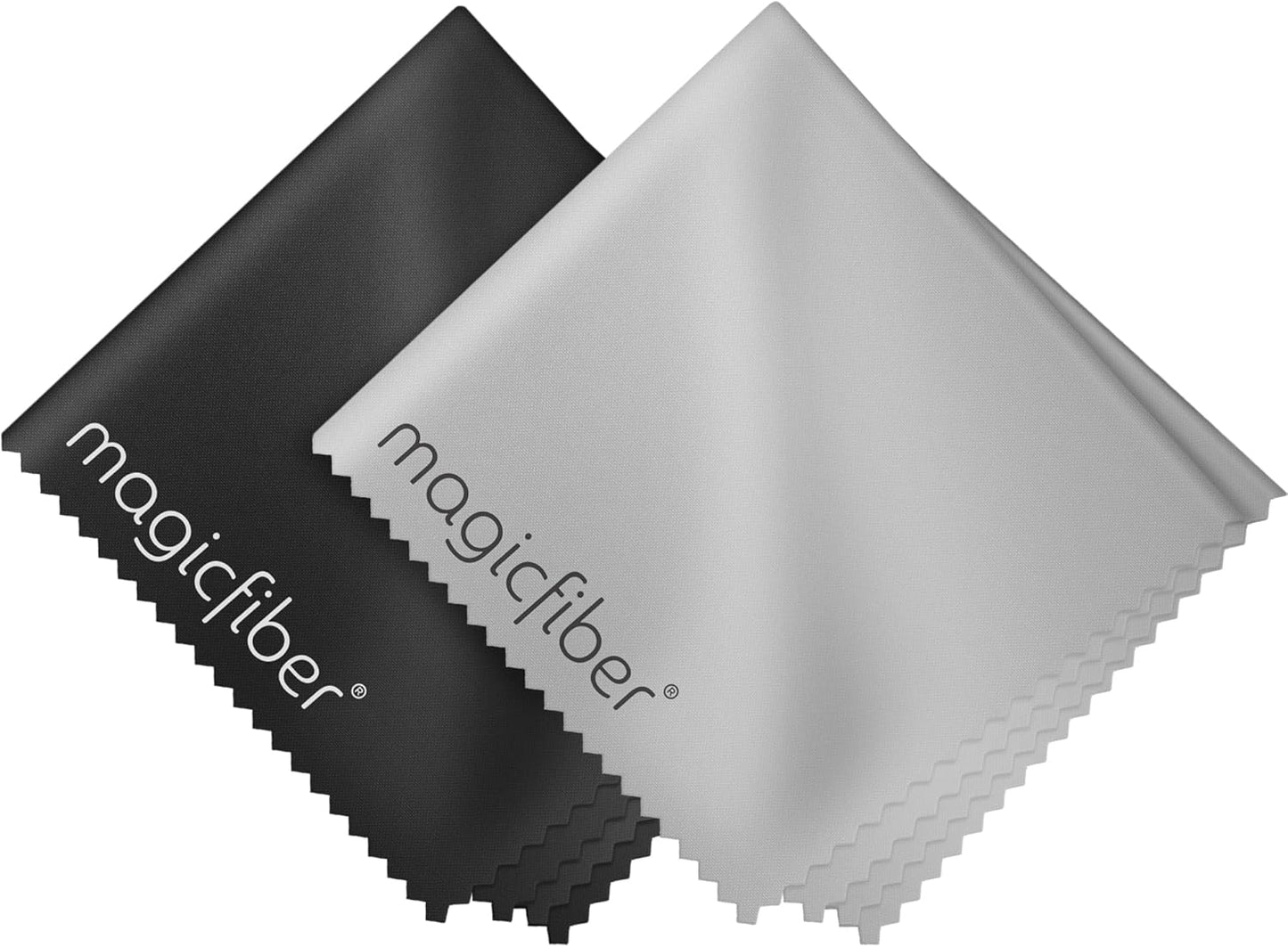 MagicFiber Microfiber Cleaning Cloths, 2 Pack - Premium Cloth for Glasses, Lens, Screens & More