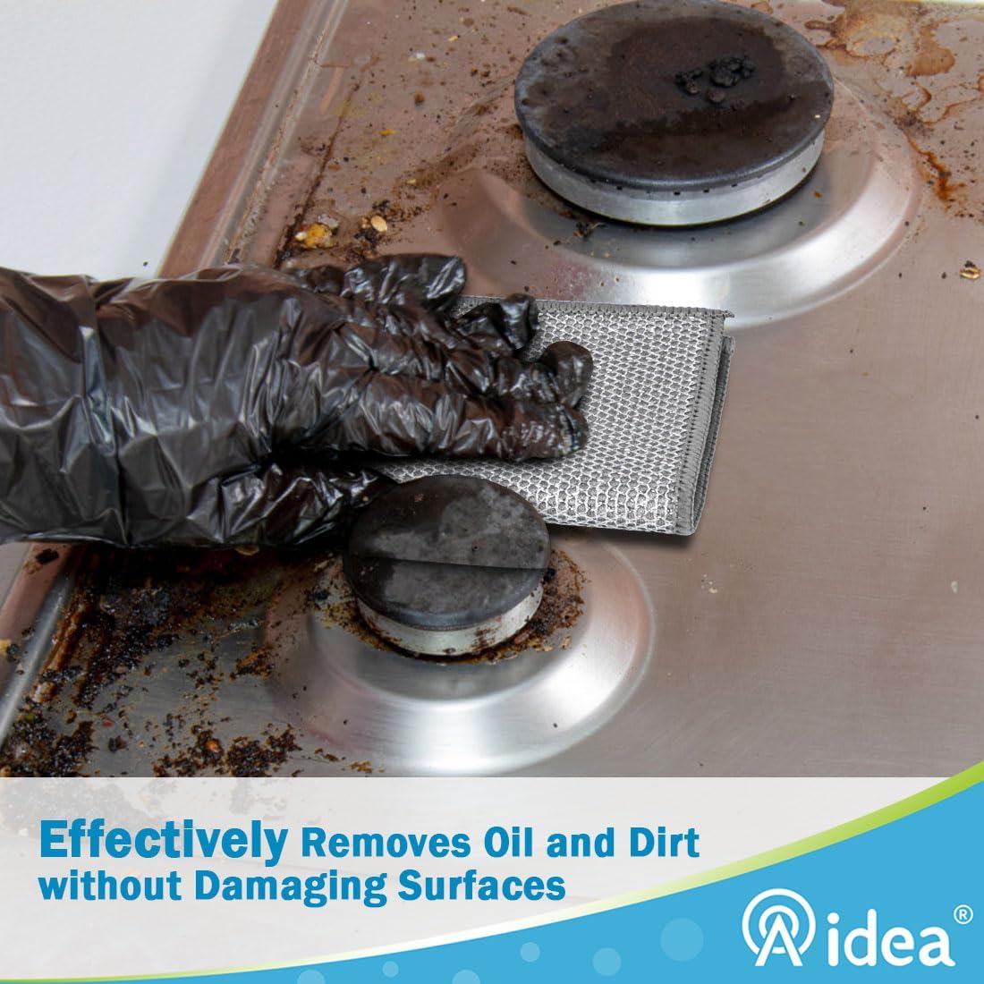 AIDEA Non Scratch Wire Dishcloth 24PK, Wire Dishwashing Rag for Wet and Dry, Washable Dish Rags No Odor, Cleaning Pads Steel Scrubber for Cookware, Sinks, Dishes, Stove Tops, 7"×8"