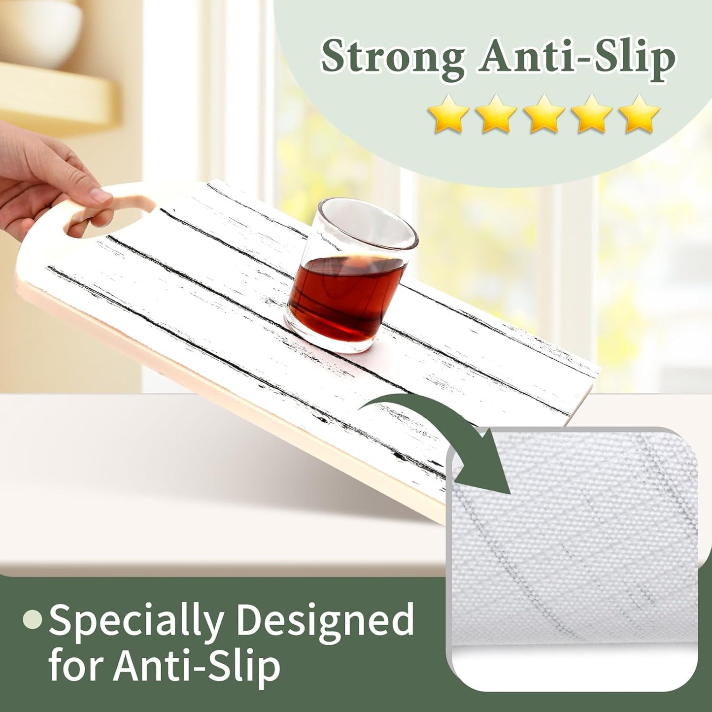 Shelf Liner for Kitchen Cabinets Non Adhesive Drawer Liner 17in x 20FT White Grain Non-Slip Thickened Shelf Liner Paper Strong Easy to Clean for Tool Box Refrigerator with Knife and Tape Measure