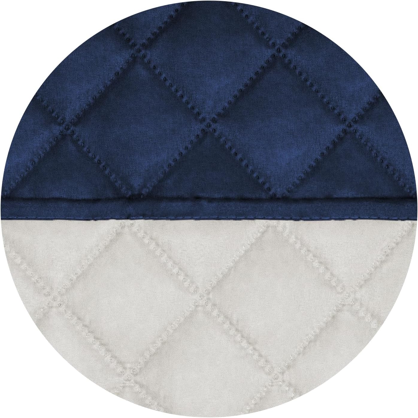 PureFit Reversible Quilted Sofa Cover, Water Resistant Slipcover Furniture Protector, Washable Couch Cover with Non Slip and Elastic Straps for Kids, Dogs, Pets (Oversized Loveseat, Navy/Ivory)
