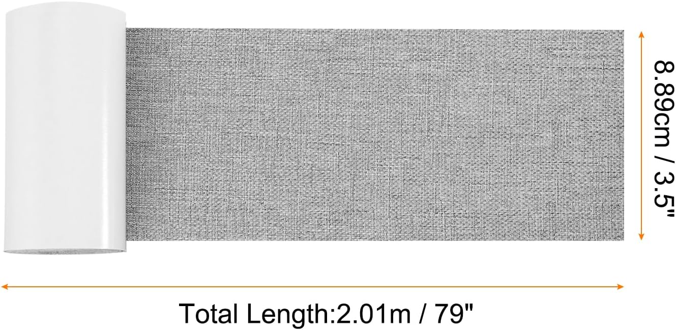 Repair Patches Repair Tape Self-Adhesive DIY Repair Patch Linen Gear Patch for Sofa, Furniture, Chair, Clothing,Tents,3.5x79 Inch,Light Khaki
