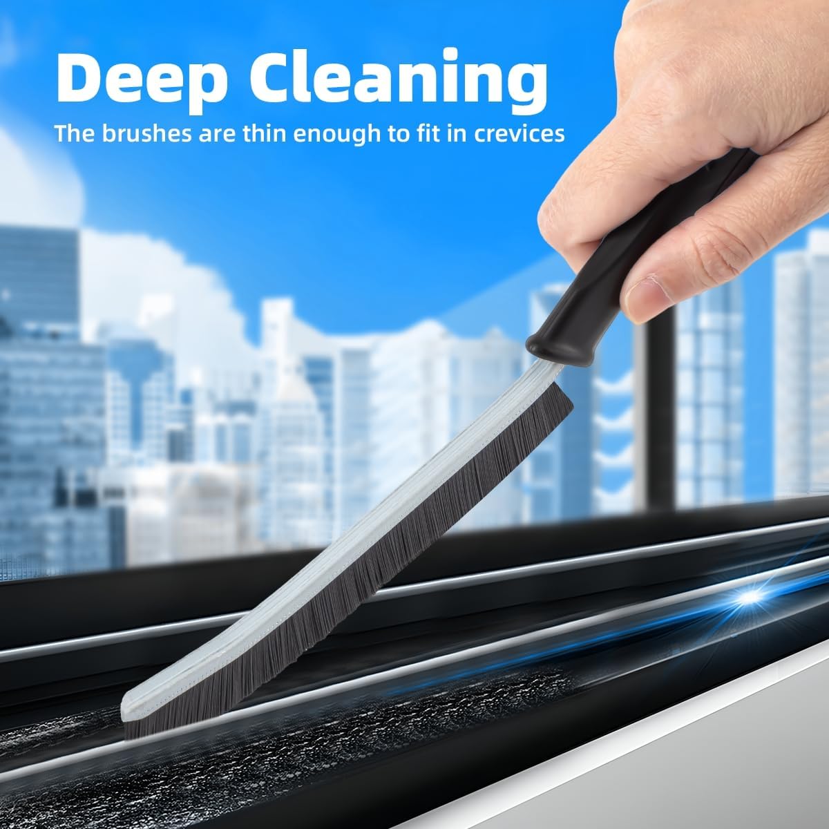 Hard Bristle Crevice Cleaning Brush-Thin Gap Scrub Brush, Small Cleaning Brush, Grout Brush, Kitchen Brush, Cleaning Tools for Toilet, Bathroom, Sink, Home, Household, Window (6, Pink)