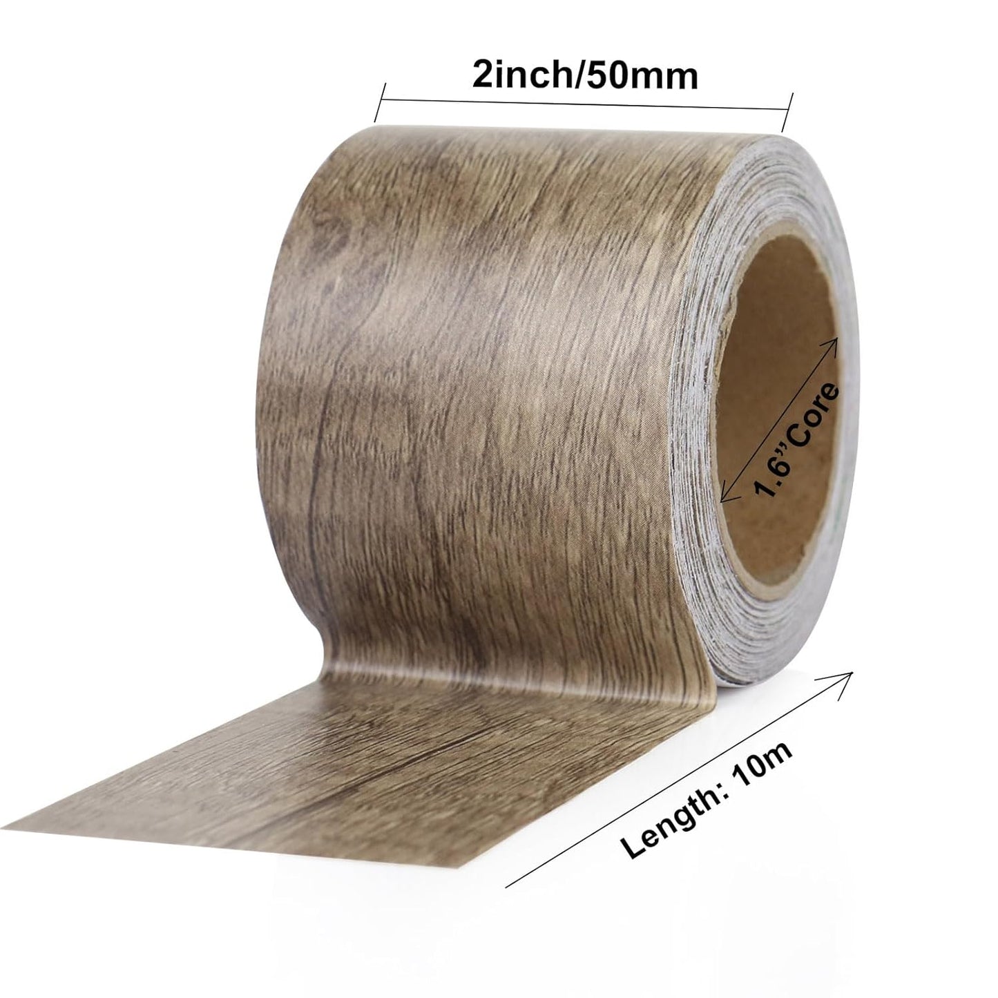 BOMEI PACK Wood Grain Repair Tape,Self Adhesive Repair Patch for Furniture, Floors, Cabinets, Windows, Doors, RV, Home Decor and DIY Projects (1, Grey Coffee)