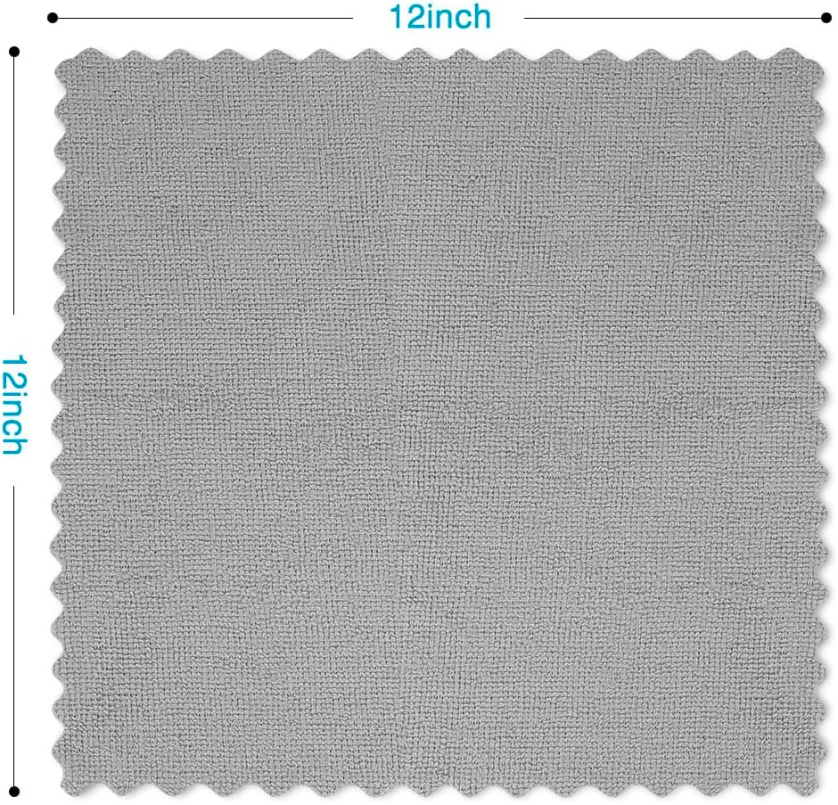 Orighty Grey Microfiber Cleaning Cloth, 150 Pack Highly Absorbent Cleaning Supplies, Lint Free Kitchen Towels Cleaning Rags, Microfiber Towels for Cars, House, Window, 12x12 inch
