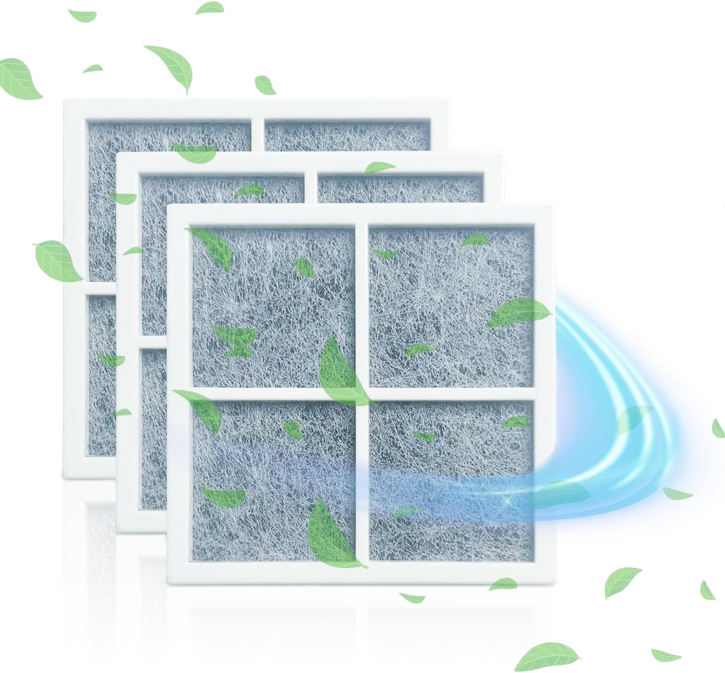 LT120F Refrigerator Air Filter Compatible with LG Refrigerator Air Filter Replacement ADQ73214404, LMXS30776S, Kenmore Elite 9918, 3 Pack