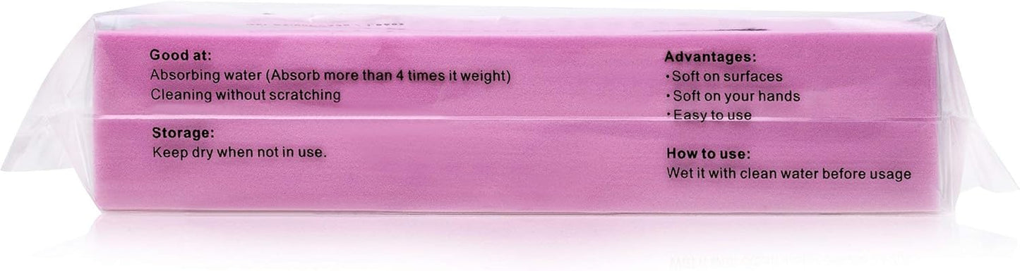 Cleaning Sponge Super Absorbent Water Durable ^~ You Know 17.5×7.5×3.5 cm[6.9 x 3 x 1.38 inches] Use for Household Clean Cars/Boats The dust and Dirt on Furnitures,Bathtubs&etc. (Pink)