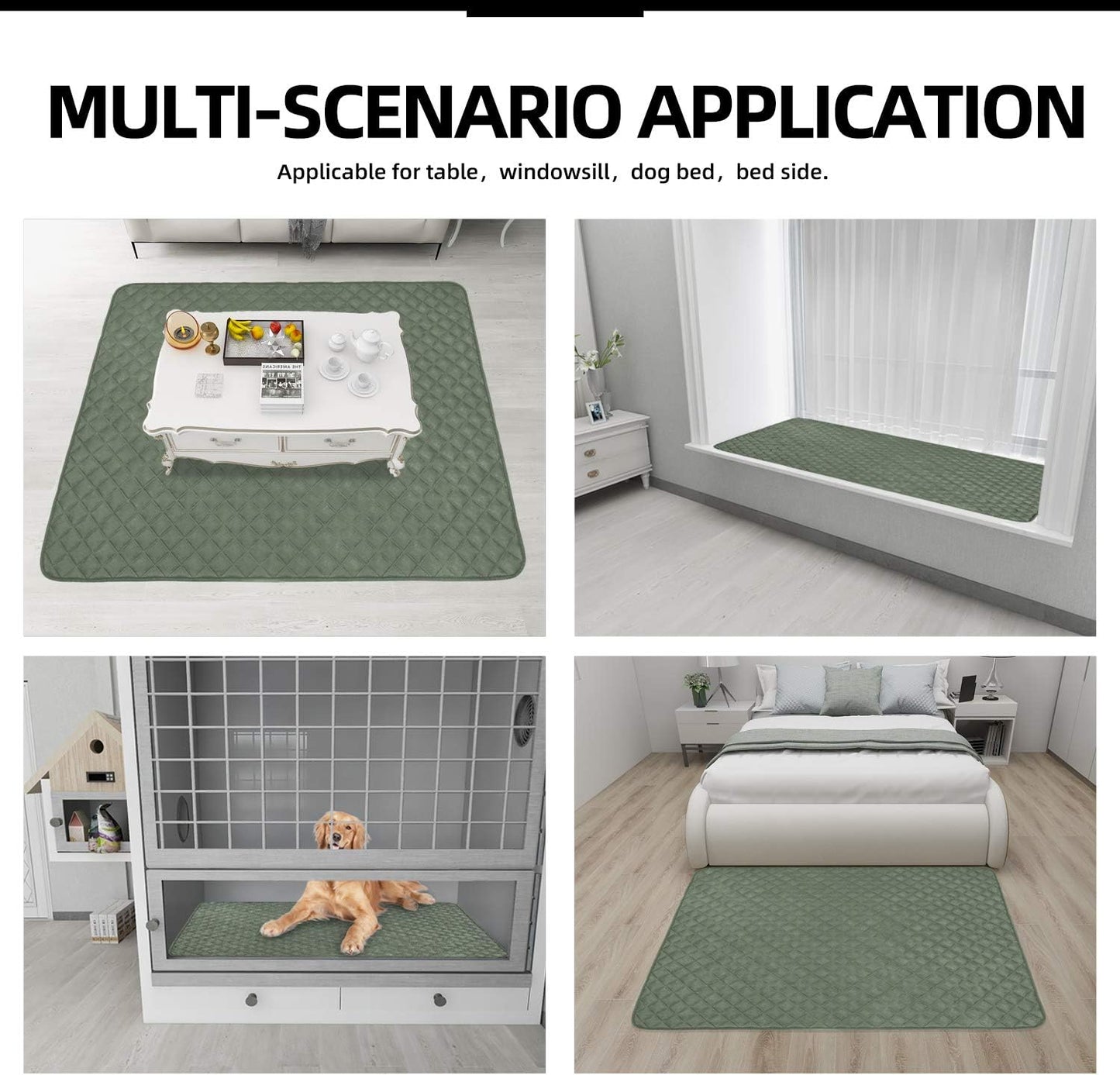 Easy-Going Sectional Couch Covers for Dogs L Shape Sofa Cover Reversible Sofa Slipcover Chaise Lounge Cover Furniture Protector Cover for Pets Dog Cat (42 x 52 inches, Greyish Green/Greyish Green)