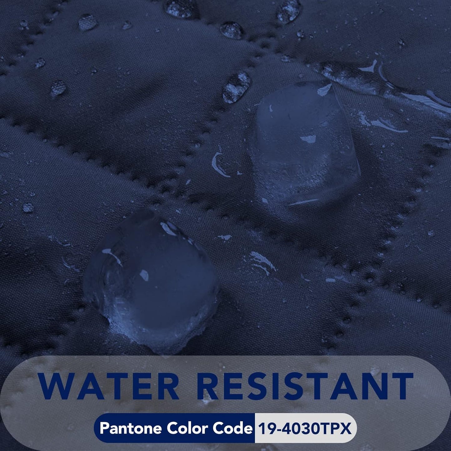 PureFit Reversible Quilted Sofa Cover, Water Resistant Slipcover Furniture Protector, Washable Couch Cover with Non Slip and Elastic Straps for Kids, Dogs, Pets (Chair, Navy/Ivory)