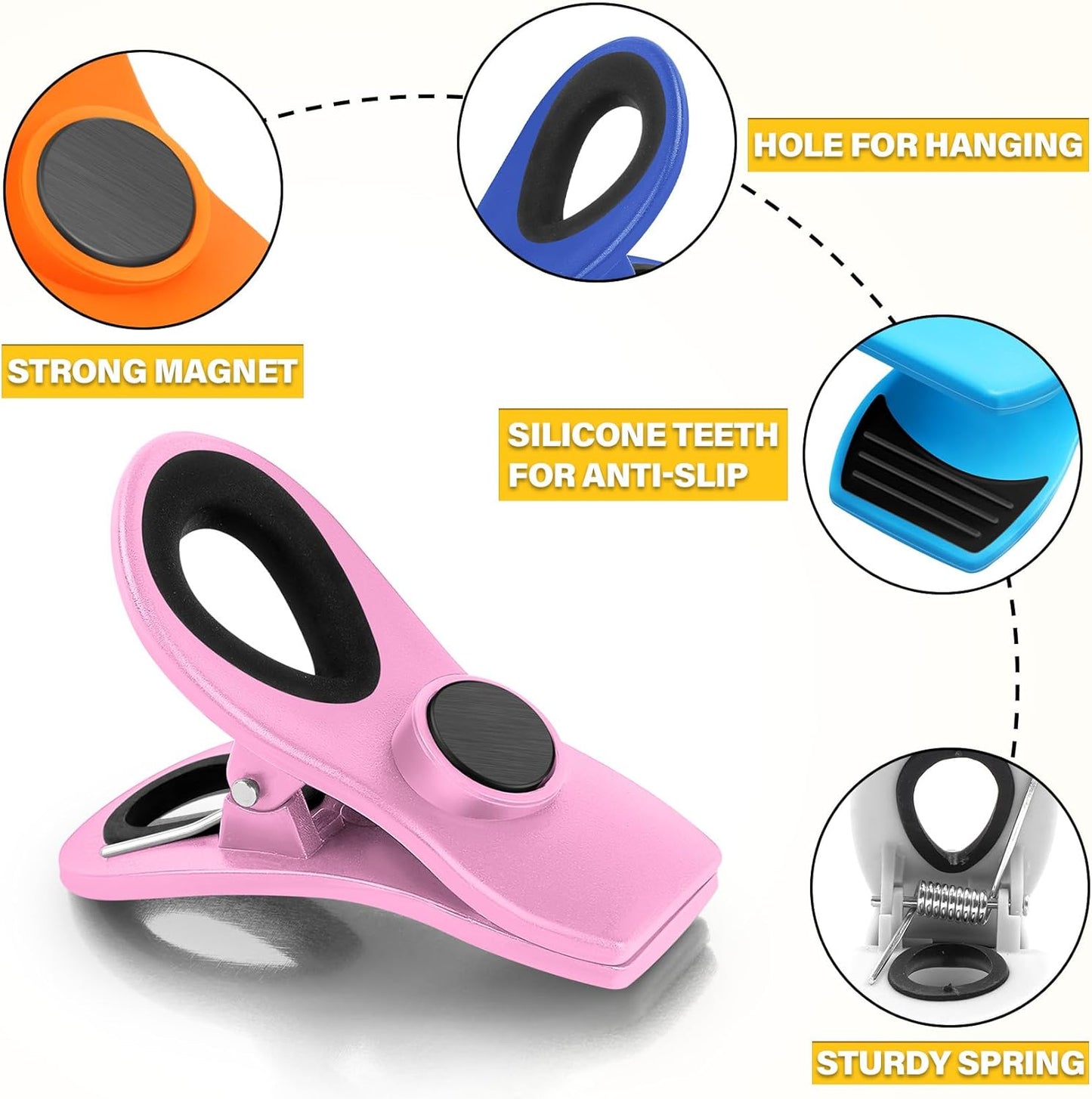 10 Pack Magnetic Chip Clips, Bag Clips, Chip Clip, Clip for Food Packages