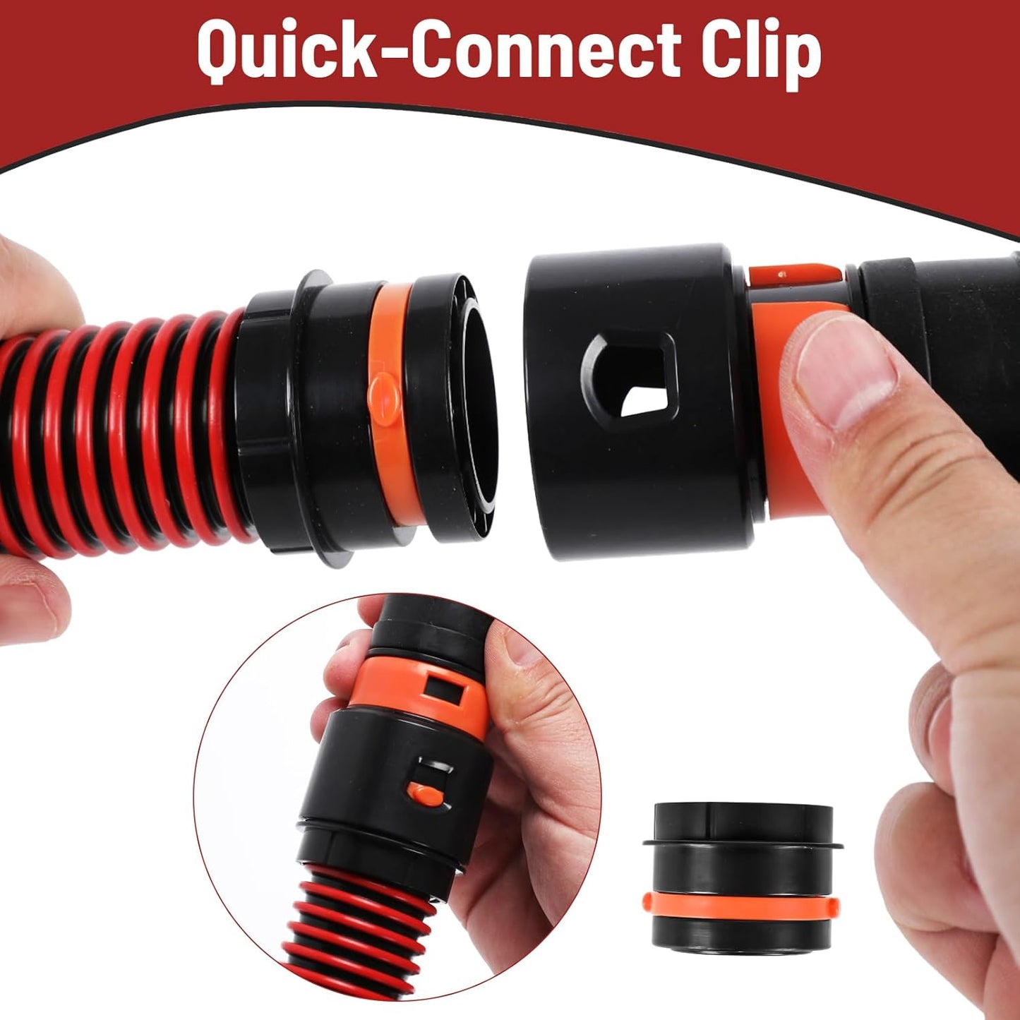 Klabb 10 Feet Dust Collection Hose Kit for Home and Shop Vacuums System with 6 Adapters of Woodworking Power Tool and Sander,Compatible with Multi-Brands Power Tool Adapter Set for Dust Collection