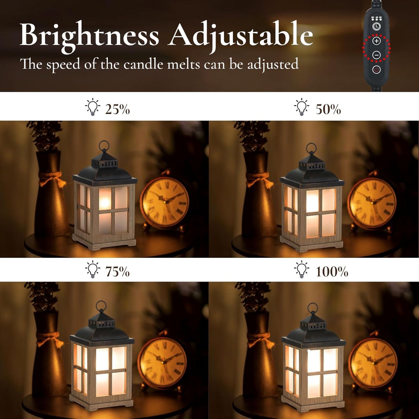 Wax Melt Warmer with Timer: Farmhouse Lantern Candle Warmer Electric Tart Burner with Lid for Scented Wax