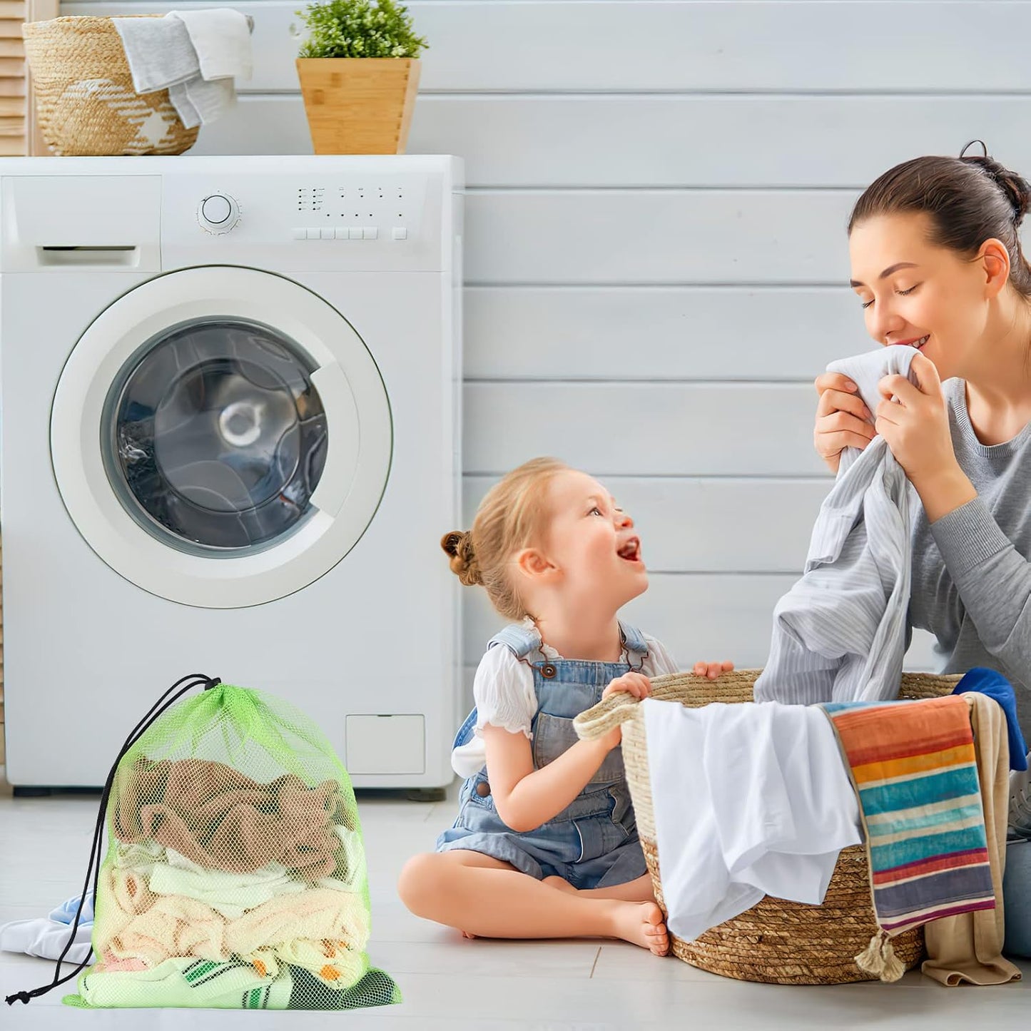 13"X15.5" 100Pcs Mesh Laundry Drawstring Bag Nylon Drawstring Gym Bag with Cord Lock Closure