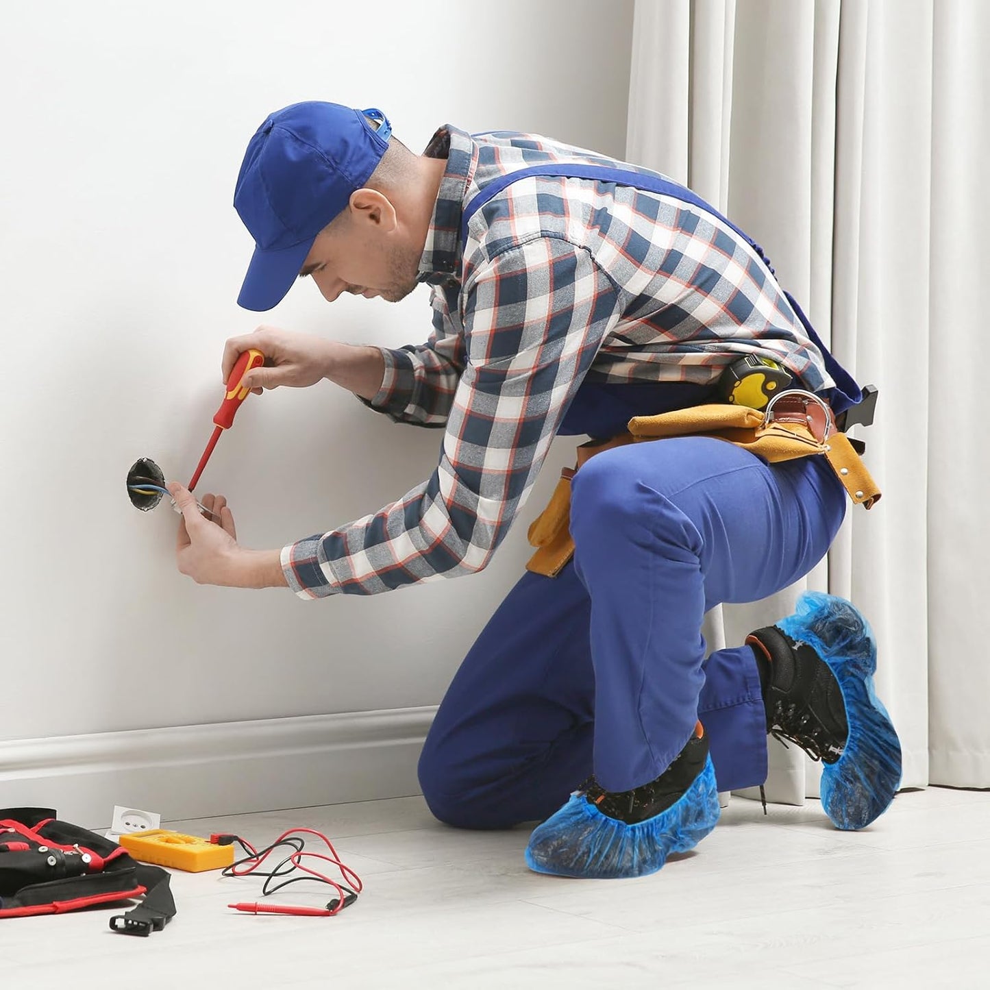 1000 Pcs Shoe Covers Disposable, Non-Slip, Reliable Shoe Covers for Indoors, 15.7'' Adjustable Size Great Value Boot Covers for Home, Hospitals, and Businesses